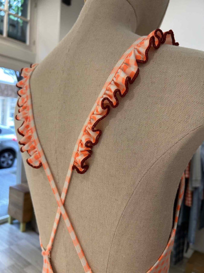 bañador vichy naranja