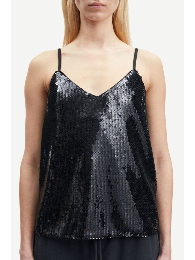 top lentejuelas negras