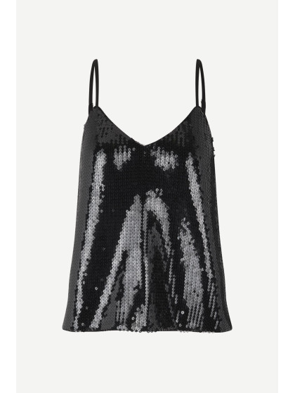 top lentejuelas negras