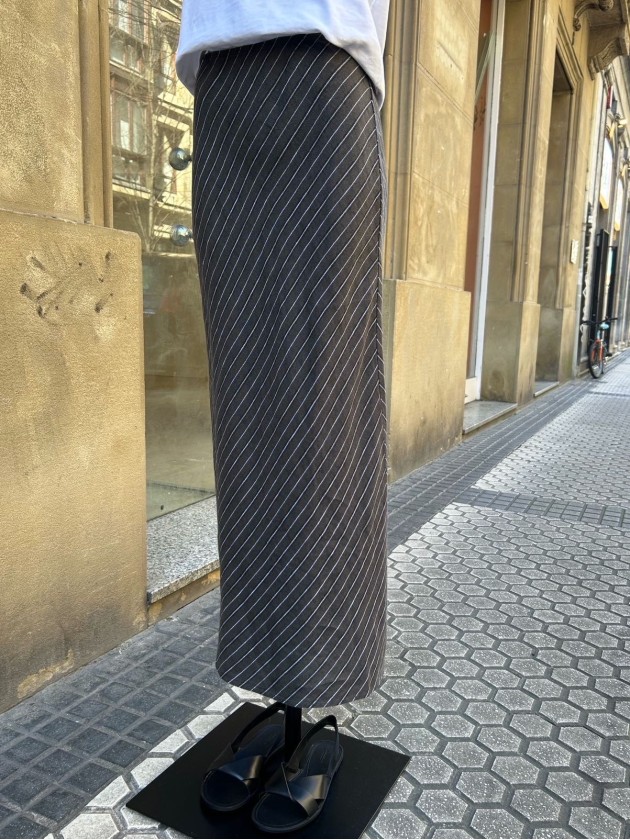 Falda lino larga