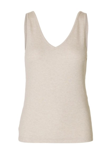camiseta tirantes beige