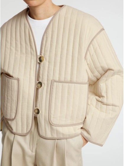 Chaqueta acolchada cruda