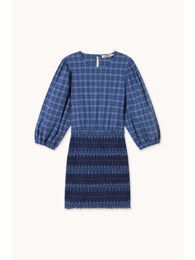 Vestido azul cuadros