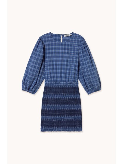 Vestido azul cuadros