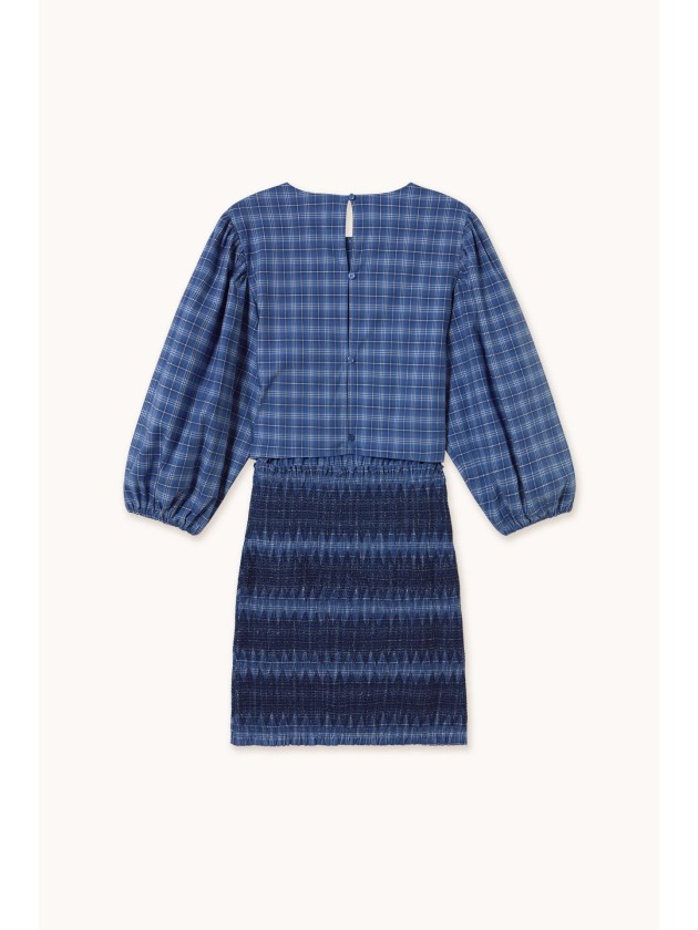 Vestido azul cuadros