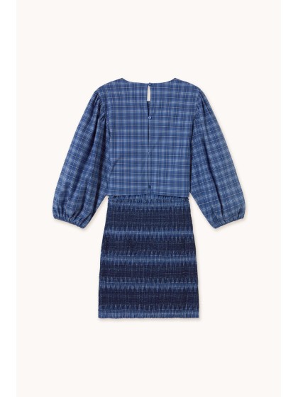 Vestido azul cuadros