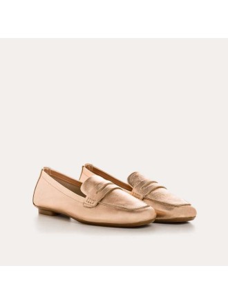Mocasín metal rosado