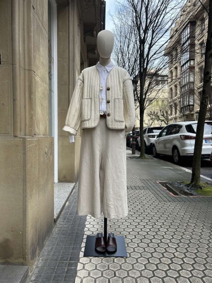 Chaqueta acolchada cruda