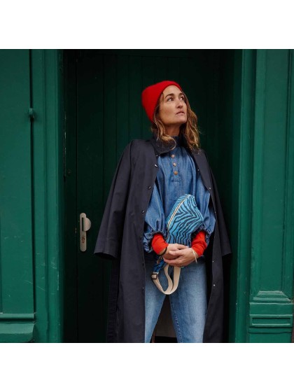 Riñonera cebra azul