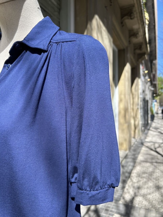 Camisa punto azul