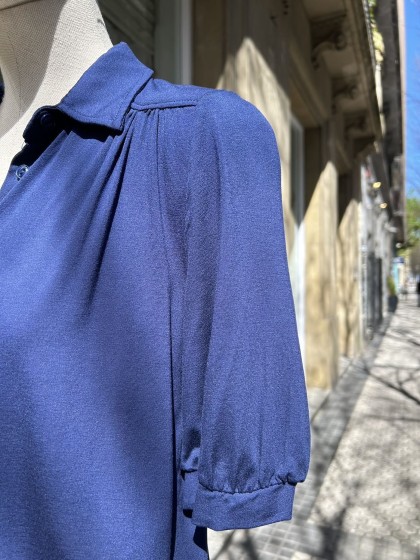 Camisa punto azul