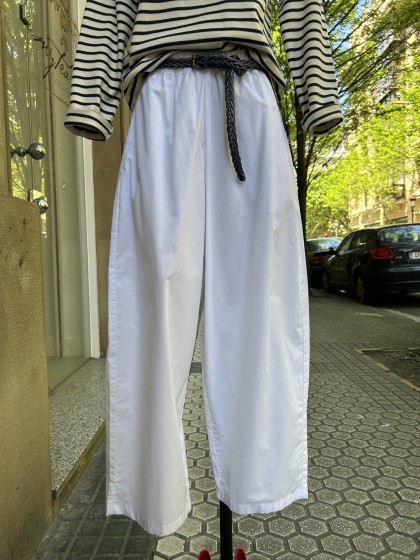 Pantalón popelín blanco