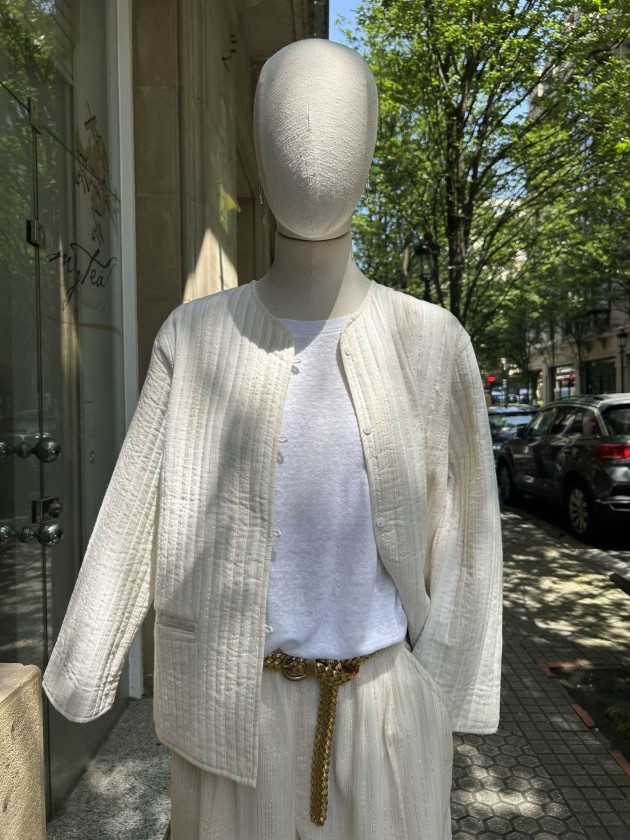 Kimono rayitas doradas