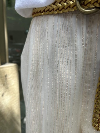 Pantalón rayitas doradas