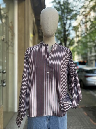 Blusa rayas borgoña