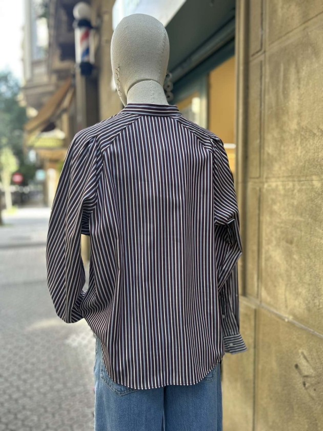 Blusa rayas borgoña