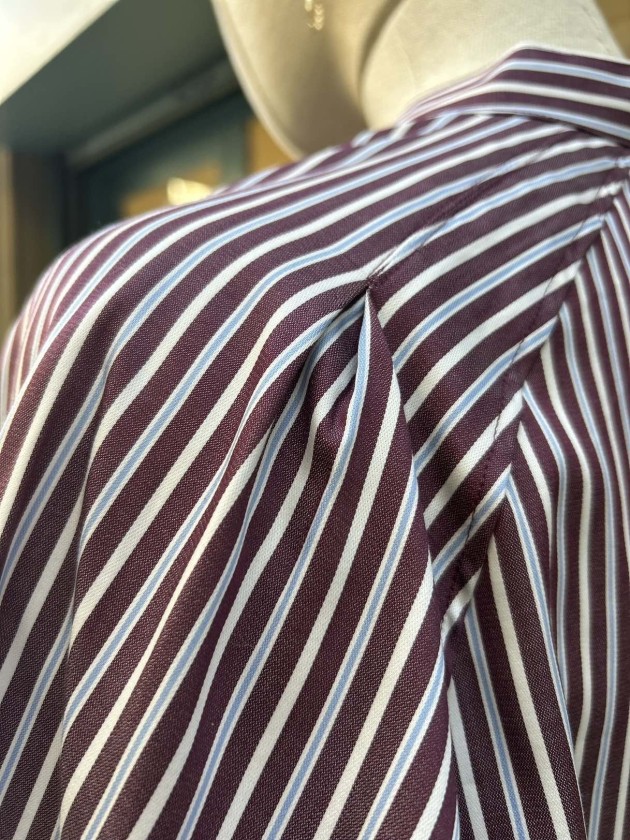 Blusa rayas borgoña