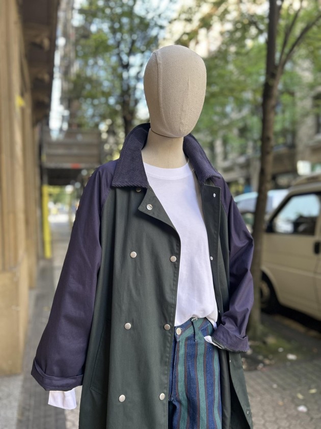 Gabardina verde/marino