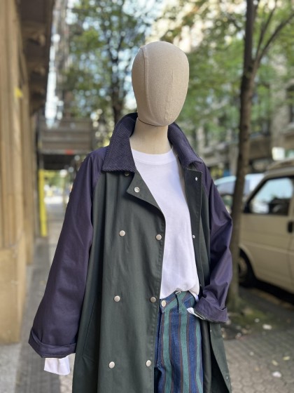 Gabardina verde/marino