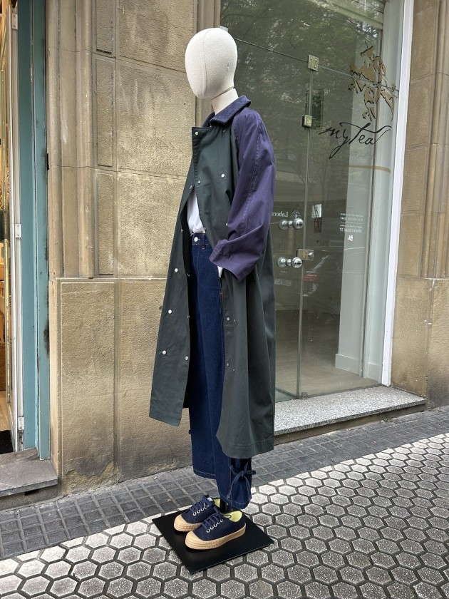 Gabardina verde/marino