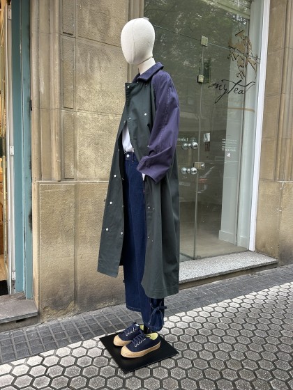 Gabardina verde/marino