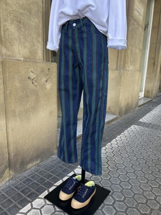 Vaquero rayas verdes