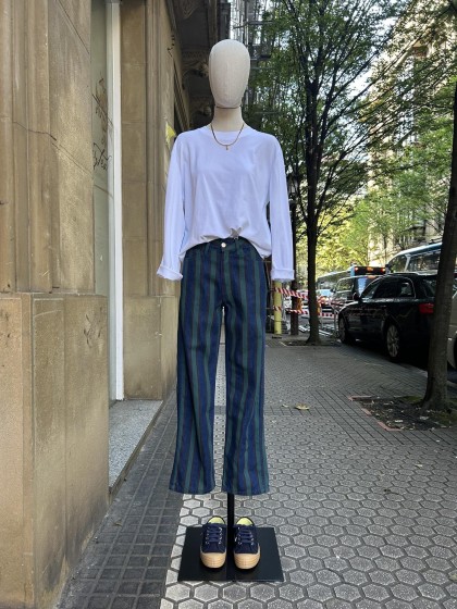 Vaquero rayas verdes