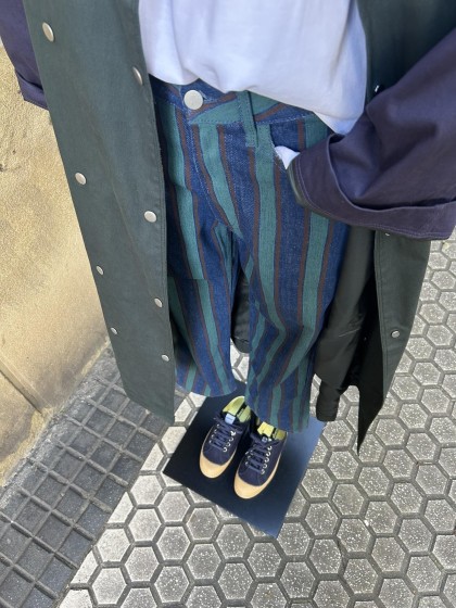 Vaquero rayas verdes