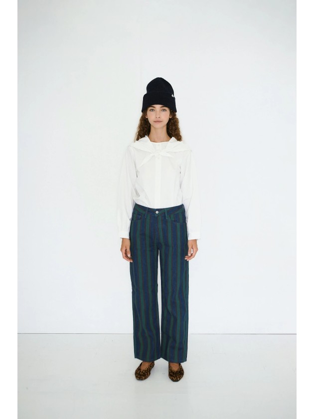 Vaquero rayas verdes