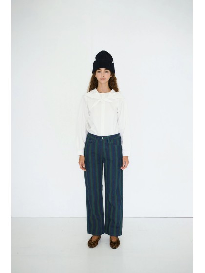 Vaquero rayas verdes