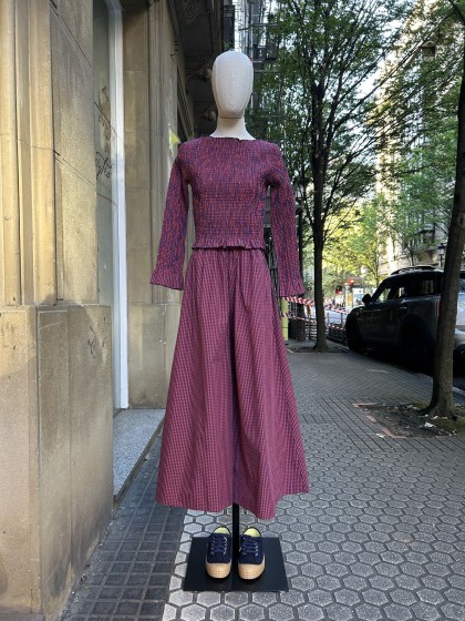 Falda pantalón vichy