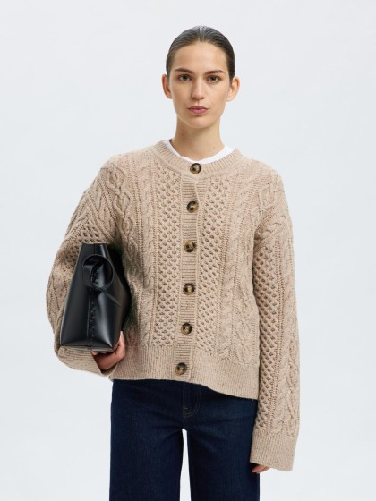 Cárdigan ochos beige