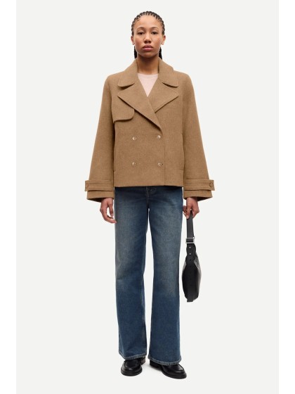 Abrigo corto camel