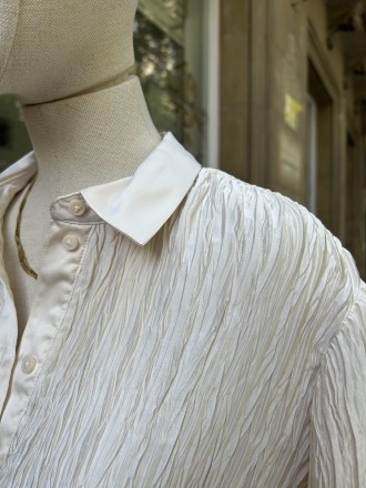 Camisa plisada cruda 2