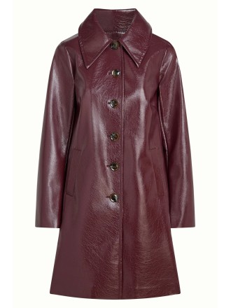 Gabardina charol burdeos 2