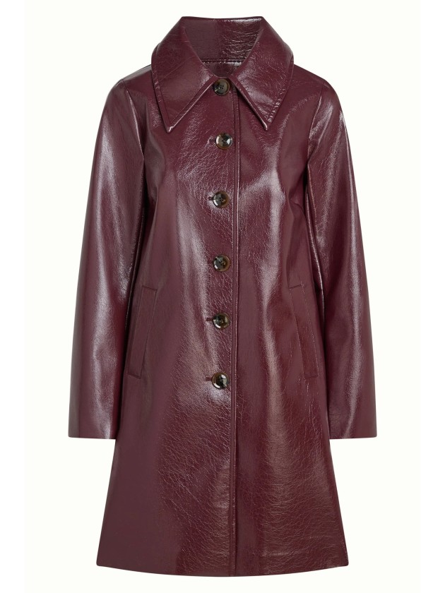 Gabardina charol burdeos