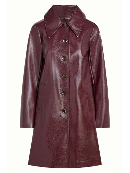 Gabardina charol burdeos