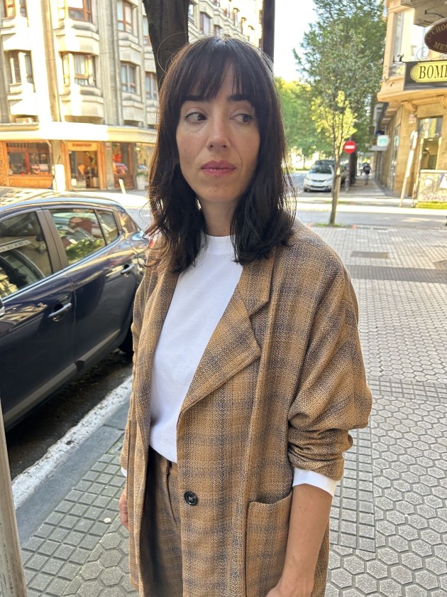 Chaqueta 3/4 cuadros