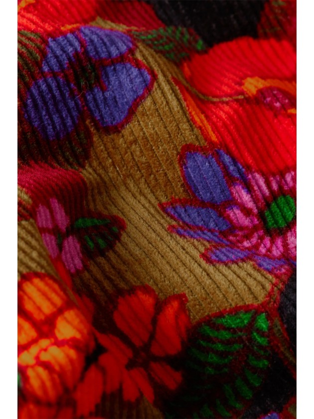 Pantalón pana flores