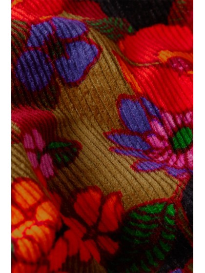 Pantalón pana flores