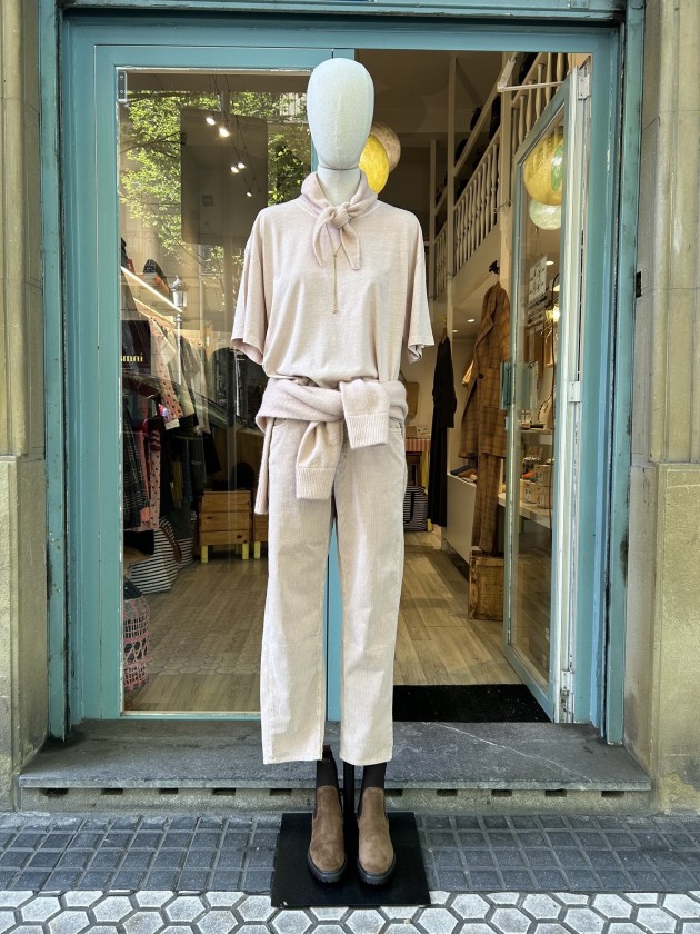 Camiseta rosa empolvado