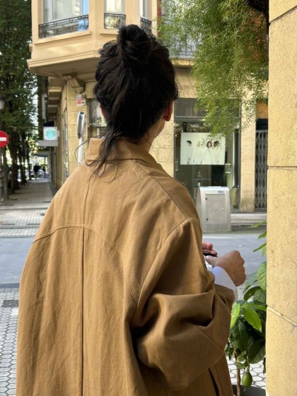 Abrigo  oversize loneta