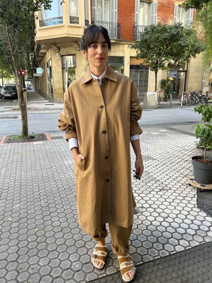 Abrigo  oversize loneta