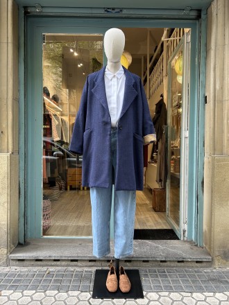 Abrigo espiga azul 2