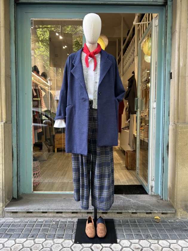 Pantalón palazzo cuadros