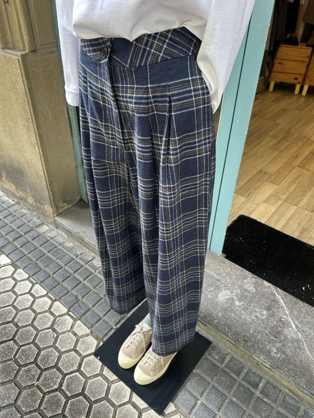 Pantalón palazzo cuadros