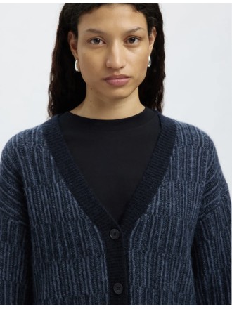 Cárdigan mosaico azul 2