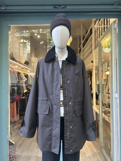 Chaqueta encerada café