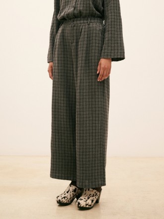 Pantalón cuadros gris