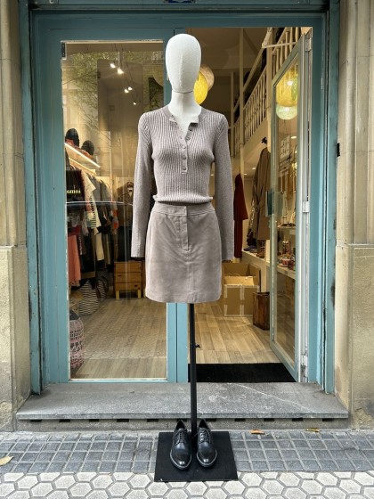 Jersey canalé piedra